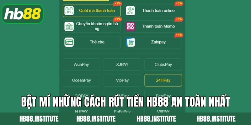 Bật mí những cách rút tiền HB88 an toàn nhất