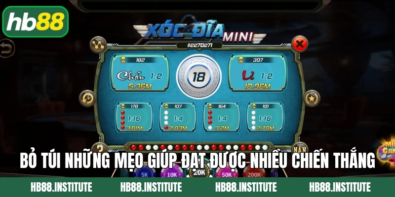 Xóc Đĩa- Cơ Hội Thắng Với Phần Quà Cực Khủng Tại HB88 4 Bỏ túi những mẹo giúp đạt được nhiều chiến thắng
