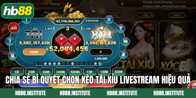 Tài Xỉu Livestream - Hình Thức Giải Trí Nổi Tiếng Tại HB88 5 Chia sẻ bí quyết chọn kèo tài xỉu livestream hiệu quả