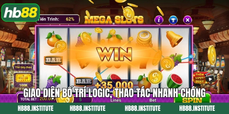 Nổ Hũ Gamvip - Quay Slot Mỏi Tay, Tiền Rơi Đầy Túi Cùng Hb88 3 Giao diện bố trí logic, thao tác nhanh chóng