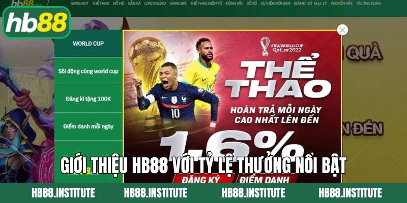 Giới thiệu HB88 với tỷ lệ thưởng nổi bật