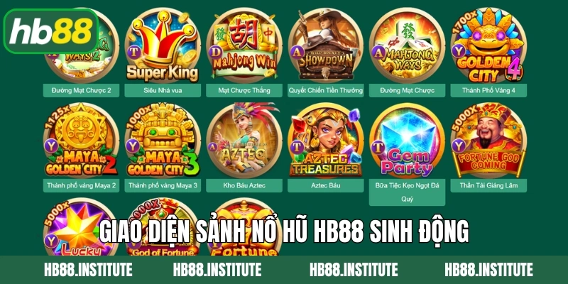 Hệ thống xây dựng giao diện sảnh nổ hũ Hb88 sinh động