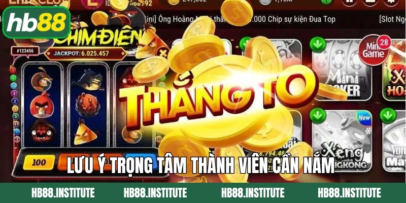 Cách Tính Tiền Nổ Hũ Tài Xỉu Dễ Hiểu Cho Người Mới Tại HB88 4 Lưu ý trọng tâm thành viên cần nắm khi tính tiền nổ hũ Lưu ý trọng tâm thành viên cần nắm khi tính tiền nổ hũ